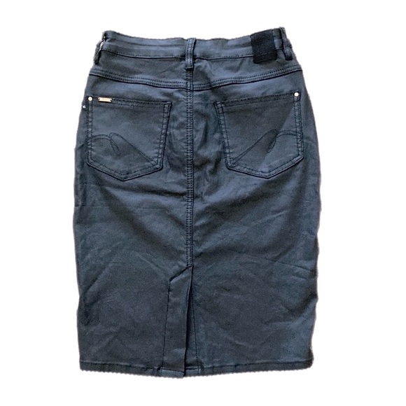 USED DENIM DEPT black stretch pencil Skirt Size 12 girls/ size 8 women - Picture 5 of 9
